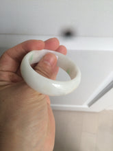 Load image into Gallery viewer, 46.7mm Certified Type A 100% Natural sunny green/white(白底青) Jadeite Jade bangle AC73-1483