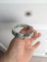 Load image into Gallery viewer, 51.7mm Certified type A 100% Natural sunny green/purple square Jadeite Jade  bangle AZ57-7272
