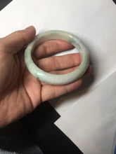 Load image into Gallery viewer, 54.5mm Certified 100% natural Type A sunny green/white jadeite jade bangle BM31-0361