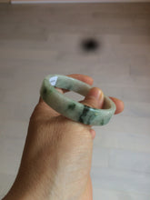 Load image into Gallery viewer, 51.7mm Certified type A 100% Natural sunny green/purple square Jadeite Jade  bangle AZ56-7274