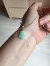 Load image into Gallery viewer, 100% Natural type A green/white small happy buddha jadeite Jade pendant necklace group BP111