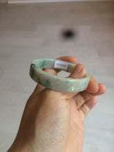 Load image into Gallery viewer, 51.7mm Certified type A 100% Natural sunny green/purple square Jadeite Jade  bangle AZ56-7274