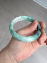 Load image into Gallery viewer, 57.6mm certified type A 100% Natural apple green/dark green jadeite jade bangle AX128-5220