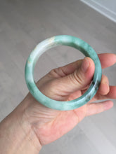 Load image into Gallery viewer, 57.6mm certified type A 100% Natural apple green/dark green jadeite jade bangle AX128-5220