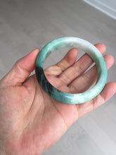Load image into Gallery viewer, 57.6mm certified type A 100% Natural apple green/dark green jadeite jade bangle AX128-5220
