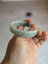 Load image into Gallery viewer, 51.7mm Certified type A 100% Natural sunny green/purple square Jadeite Jade  bangle AZ56-7274