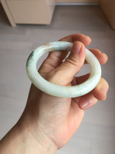 Load image into Gallery viewer, 53.5mm certified natural 100% natural Type A light green red round cut jadeite jade bangle BP22-7250