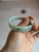 Load image into Gallery viewer, 51.7mm Certified type A 100% Natural sunny green/purple square Jadeite Jade  bangle AZ56-7274