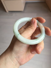 Load image into Gallery viewer, 53.5mm certified natural 100% natural Type A light green red round cut jadeite jade bangle BP22-7250