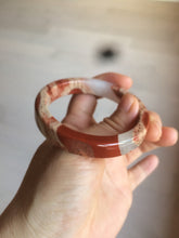 Load image into Gallery viewer, 53.2mm 100% natural red/pink/white square red jasper stone bangle XY77