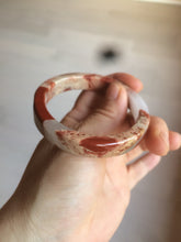 Load image into Gallery viewer, 53.2mm 100% natural red/pink/white square red jasper stone bangle XY77
