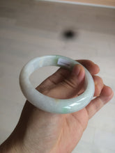 Load image into Gallery viewer, 55mm certified Type A 100% Natural sunny green/white/brown/yellow Jadeite Jade bangle AC71-1463