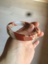 Load image into Gallery viewer, 53.2mm 100% natural red/pink/white square red jasper stone bangle XY77