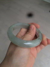 Load image into Gallery viewer, 53.5mm certified 100% natural Type A icy watery green/gray jadeite jade bangle AF86-0223