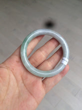 Load image into Gallery viewer, 50.8mm Certified Type A 100% Natural light green/purple/yellow(FU LU SHOU) round cut Jadeite Jade bangle Z135-2803