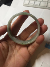 Load image into Gallery viewer, 51.7mm Certified type A 100% Natural sunny green dark green yellow purple with green flying flowers square Jadeite Jade bangle PA71-6940