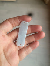 Load image into Gallery viewer, 100% natural type A icy watery light green white jadeite jade rectangle bead/craft supplies BG9