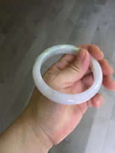 Load image into Gallery viewer, Sold.please do't order. thanks. 56mm Certified type A 100% Natural light purple white green yellow(LU FU SHOU)Jadeite bangle BN60-3559