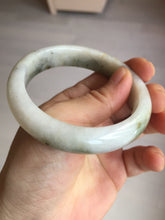 Load image into Gallery viewer, 56.4mm Certificated dark green/black/white with floating seaweed jadeite jade bangle BP21-4072