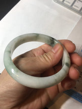 Load image into Gallery viewer, 57.5mm Certified 100% natural Type A green/white jadeite jade bangle BM32-9745