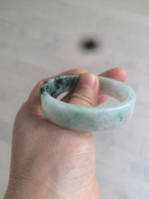 Load image into Gallery viewer, 51.7mm Certified type A 100% Natural sunny green/purple square Jadeite Jade  bangle AZ55-7273