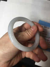 Load image into Gallery viewer, 54.6mm Certified 100% natural Type A white/green/purple jadeite jade bangle AM33-0255