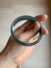 Load image into Gallery viewer, 52.8mm Certified Type A 100% Natural icy watery deep sea green/blue/gray/white Guatemala Jadeite bangle KS91-6393