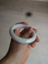 Load image into Gallery viewer, 57mm certified Type A 100% Natural sunny green/white Jadeite Jade bangle AC72-1479