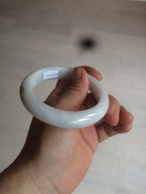 Load image into Gallery viewer, 57mm certified Type A 100% Natural sunny green/white Jadeite Jade bangle AC72-1479