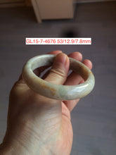 Load image into Gallery viewer, 53-57mm Type A 100% Natural light green/white Jadeite Jade bangle (with defects) group GL15