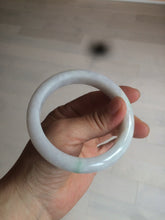 Load image into Gallery viewer, 57mm certified Type A 100% Natural sunny green/white Jadeite Jade bangle AC72-1479