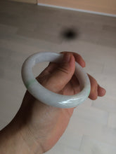 Load image into Gallery viewer, 57mm certified Type A 100% Natural sunny green/white Jadeite Jade bangle AC72-1479