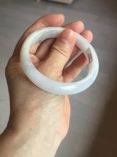 Load image into Gallery viewer, 56.6mm certified 100% natural Type A icy watery light purple/white jadeite jade bangle BP10-2678