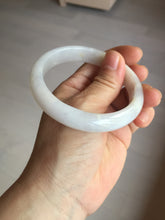 Load image into Gallery viewer, 56.6mm certified 100% natural Type A icy watery light purple/white jadeite jade bangle BP10-2678