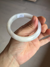 Load image into Gallery viewer, 56.6mm certified 100% natural Type A icy watery light purple/white jadeite jade bangle BP10-2678