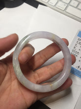 Load image into Gallery viewer, Sold.please do't order. thanks. 56mm Certified type A 100% Natural light purple white green yellow(LU FU SHOU)Jadeite bangle BN60-3559