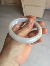 Load image into Gallery viewer, 56.6mm certified 100% natural Type A icy watery light purple/white jadeite jade bangle BP10-2678