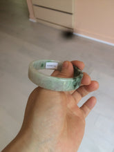 Load image into Gallery viewer, 51.7mm Certified type A 100% Natural sunny green/purple square Jadeite Jade  bangle AZ55-7273