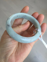 Load image into Gallery viewer, 57.4mm certified Type A 100% Natural light green/purple/black Jadeite Jade bangle BM103-5268