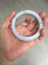 Load image into Gallery viewer, 55mm Certified 100% natural Type A light purple with sunny flying flowers jadeite jade bangle BL107-8720