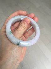 Load image into Gallery viewer, 55mm Certified 100% natural Type A light purple with sunny flying flowers jadeite jade bangle BL107-8720