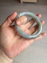 Load image into Gallery viewer, 61mm Certified Type A 100% Natural white/light purple/brown/yellow/gray (FU LU SHOU) Jadeite Jade bangle BF106-8636