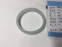 Load image into Gallery viewer, 48mm certified 100% natural Type A icy watery green white oval jadeite jade bangle BH84-9112