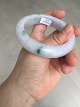 Load image into Gallery viewer, 55mm Certified 100% natural Type A light purple with sunny flying flowers jadeite jade bangle BL107-8720