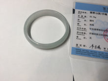 Load image into Gallery viewer, 48mm certified 100% natural Type A icy watery green white oval jadeite jade bangle BH84-9112