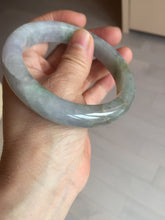Load image into Gallery viewer, 61mm Certified Type A 100% Natural white/light purple/brown/yellow/gray (FU LU SHOU) Jadeite Jade bangle BF106-8636