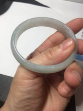 Load image into Gallery viewer, 48mm certified 100% natural Type A icy watery green white oval jadeite jade bangle BH84-9112