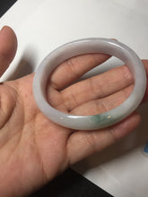 Load image into Gallery viewer, 52mm certified type A100% Natural green purple oval Jadeite Jade bangle BM34-0270