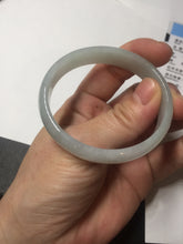 Load image into Gallery viewer, 48mm certified 100% natural Type A icy watery green white oval jadeite jade bangle BH84-9112