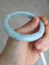 Load image into Gallery viewer, 57.5mm certified Type A 100% Natural light green/purple/black Jadeite Jade bangle BM102-5271